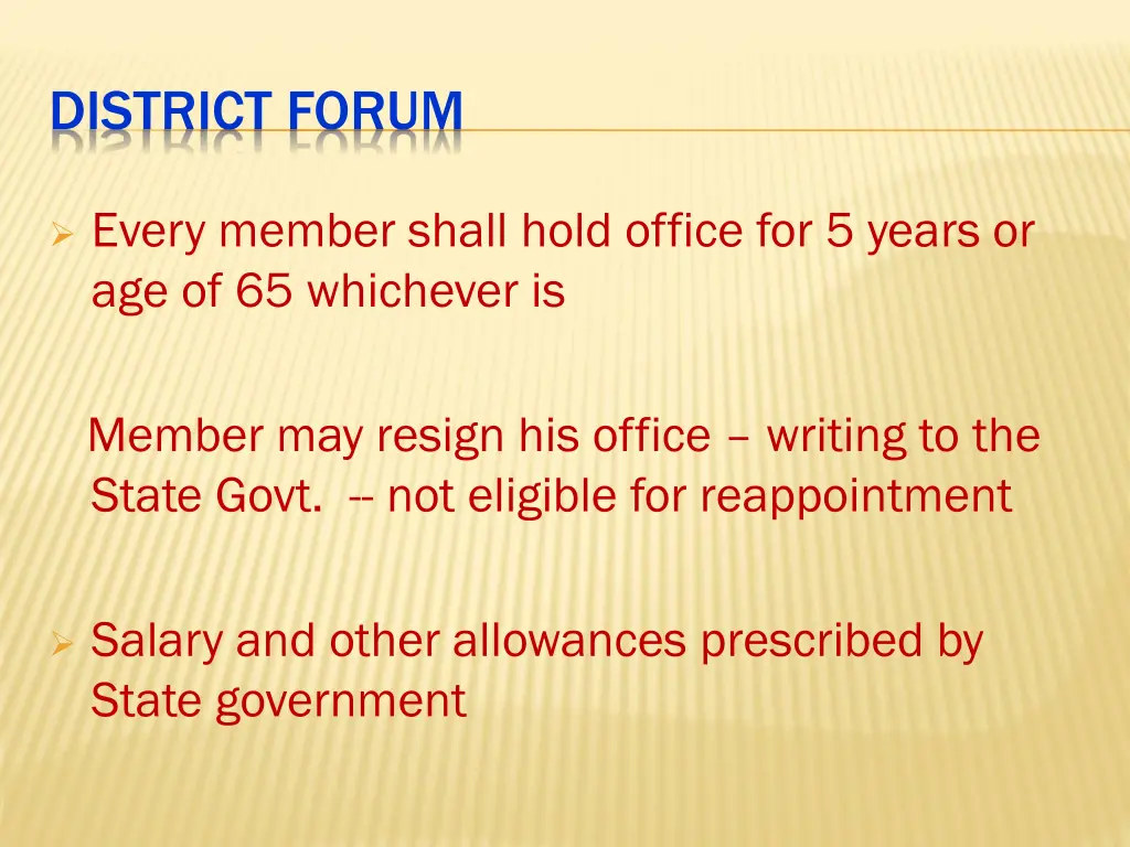district forum