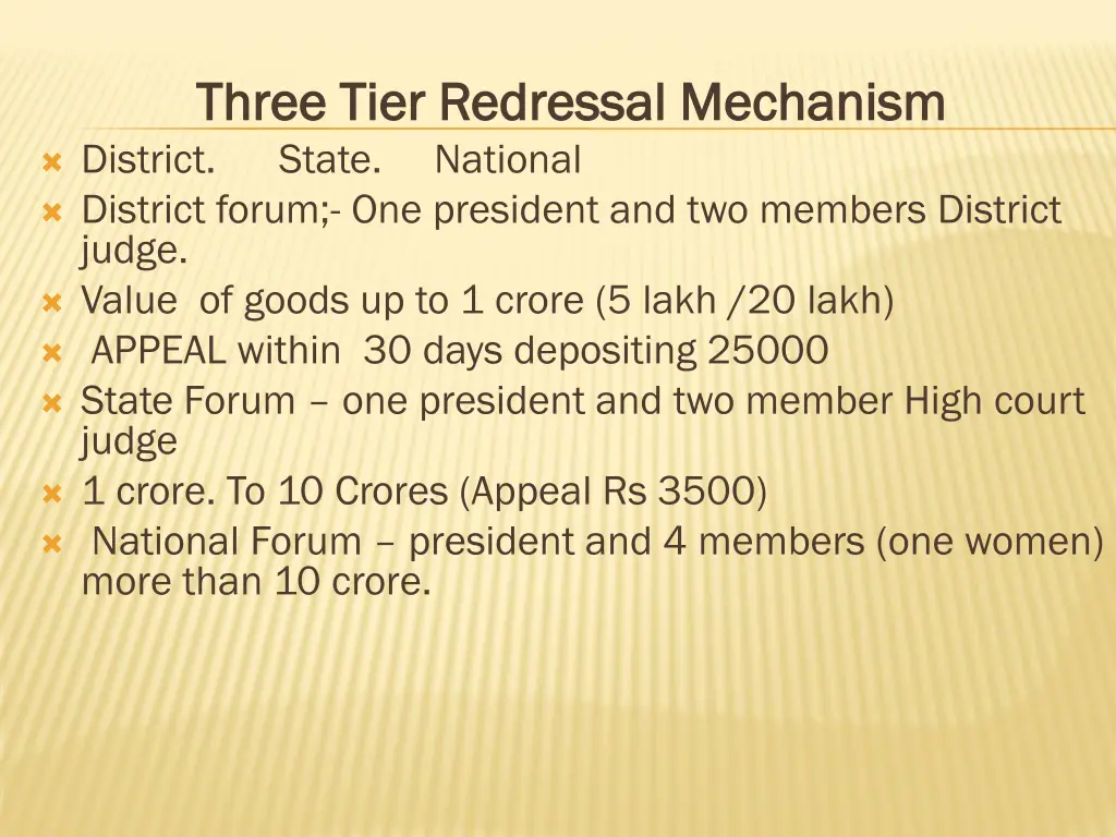 three tier three tier r redressal district state