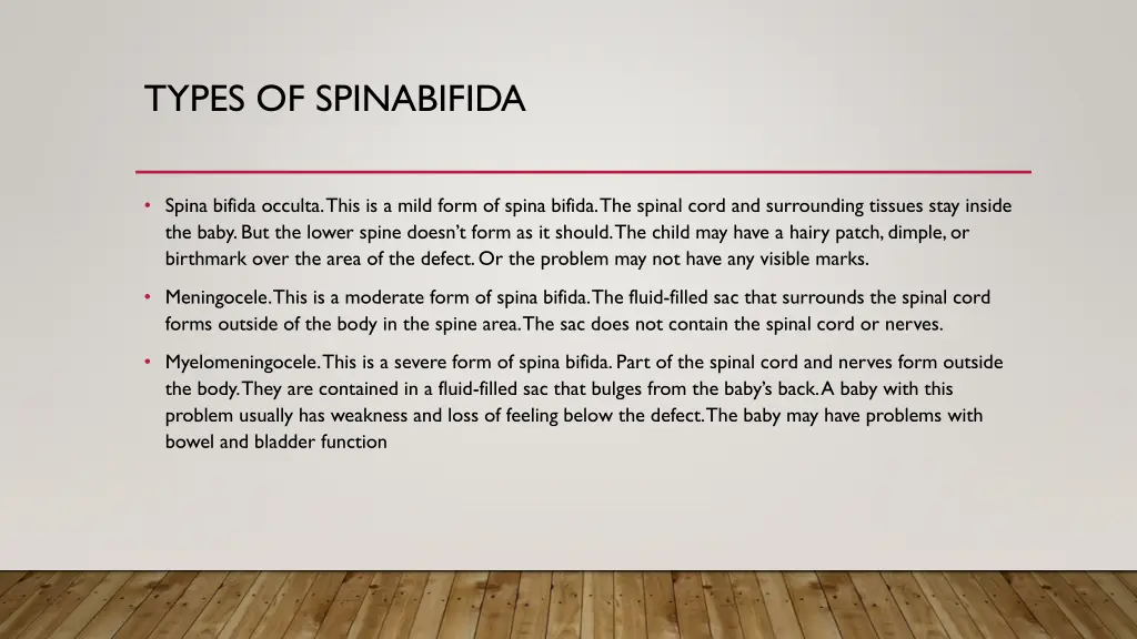 types of spinabifida
