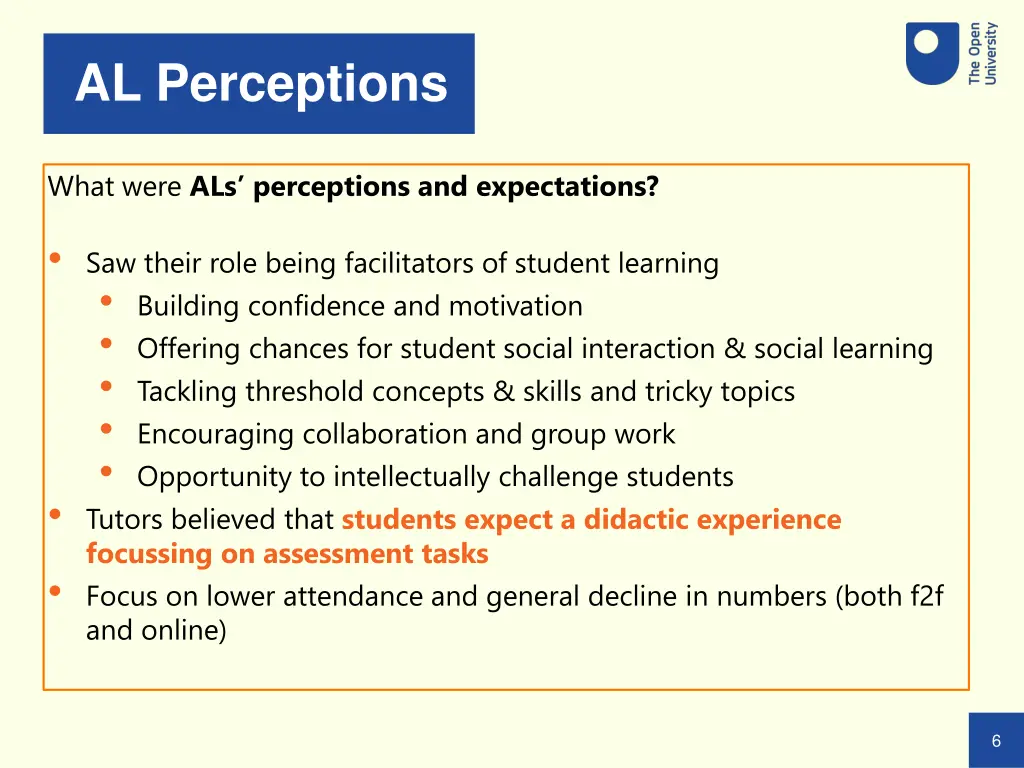 al perceptions