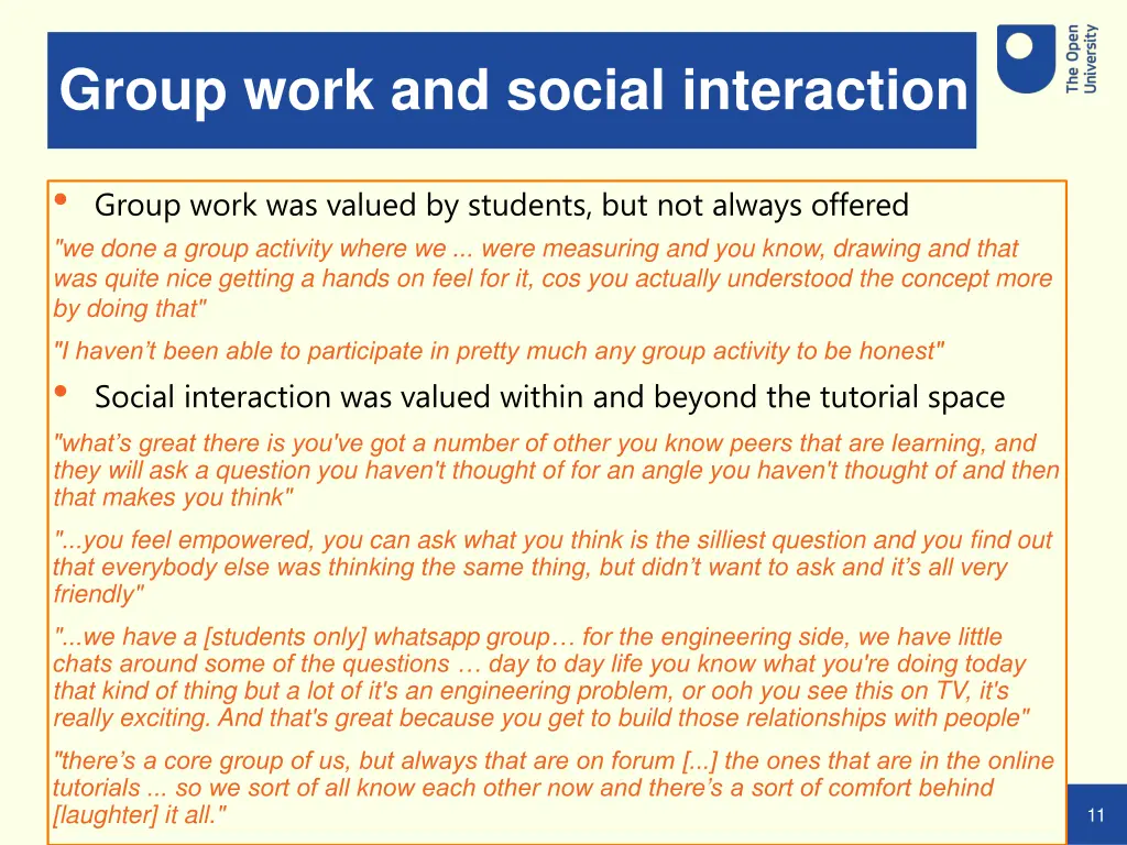 group work and social interaction