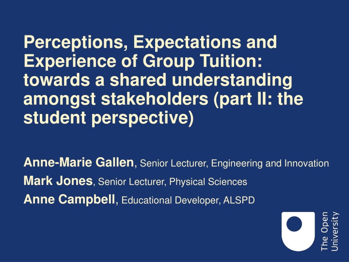 perceptions expectations and experience of group