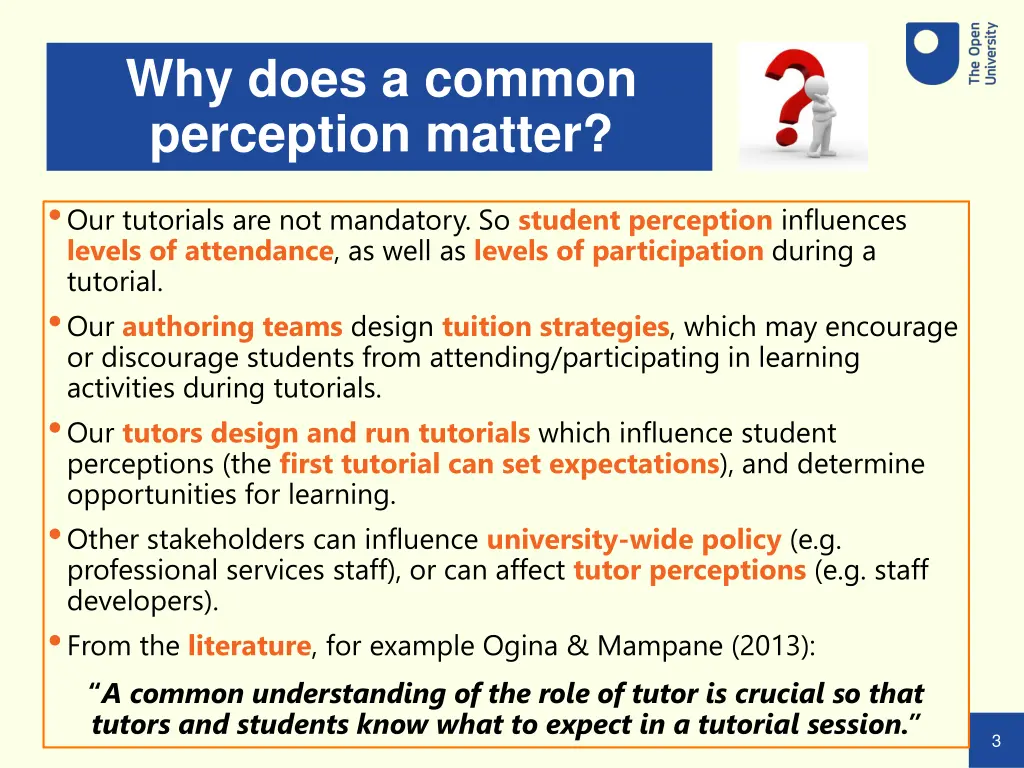 why does a common perception matter