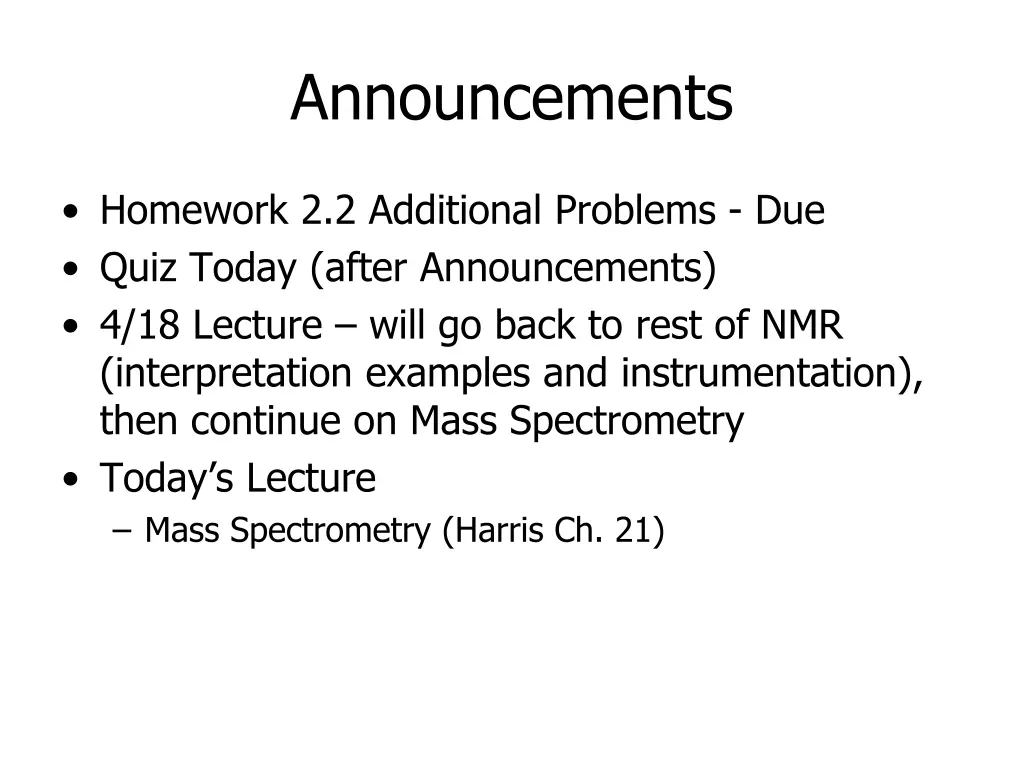announcements
