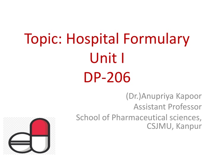 topic hospital formulary unit i dp 206