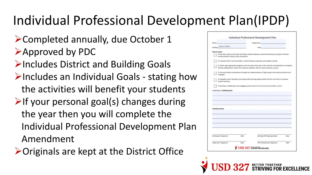 individual professional development plan ipdp