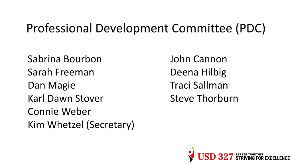 professional development committee pdc 1