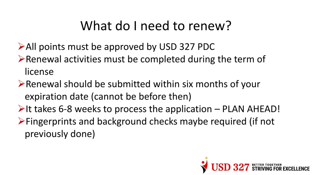 what do i need to renew