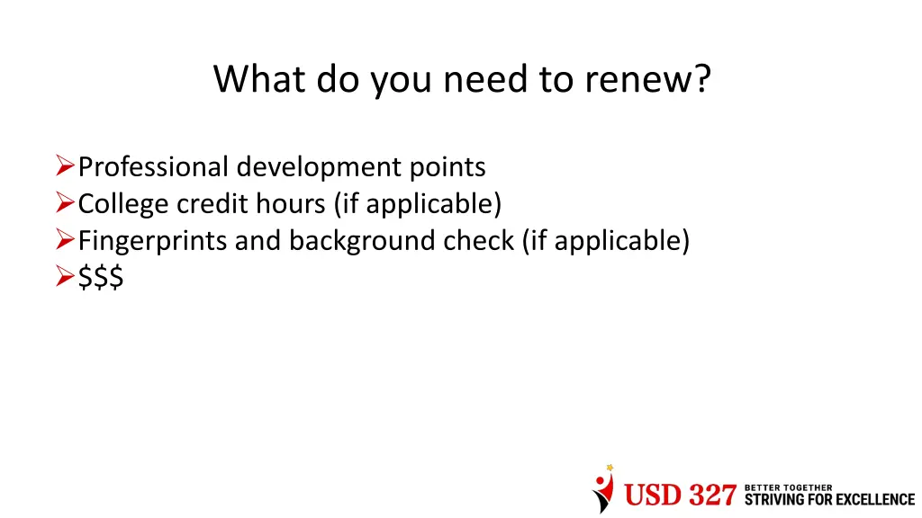 what do you need to renew
