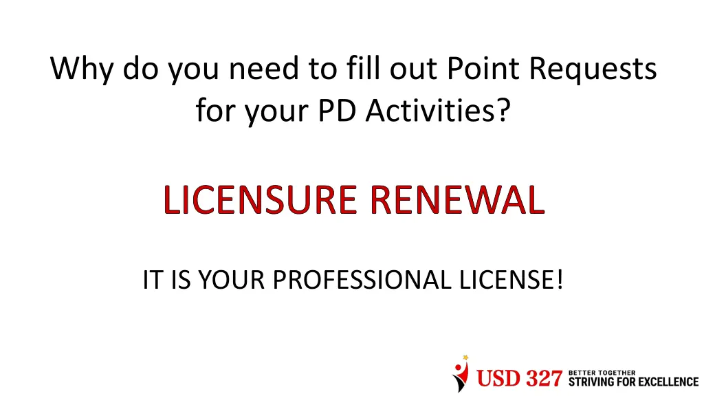 why do you need to fill out point requests