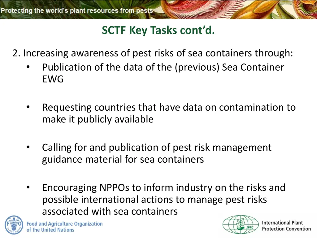 sctf key tasks cont d