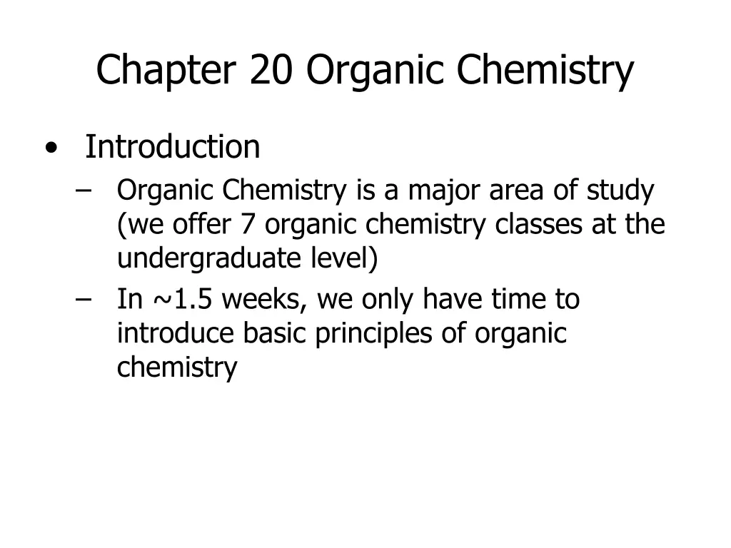 chapter 20 organic chemistry