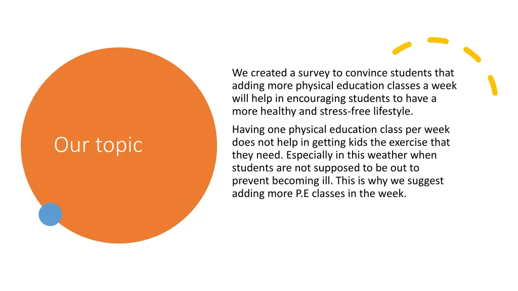 we created a survey to convince students that