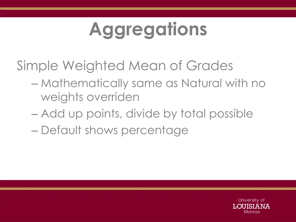 aggregations 1