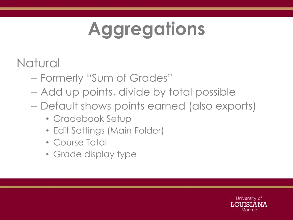 aggregations