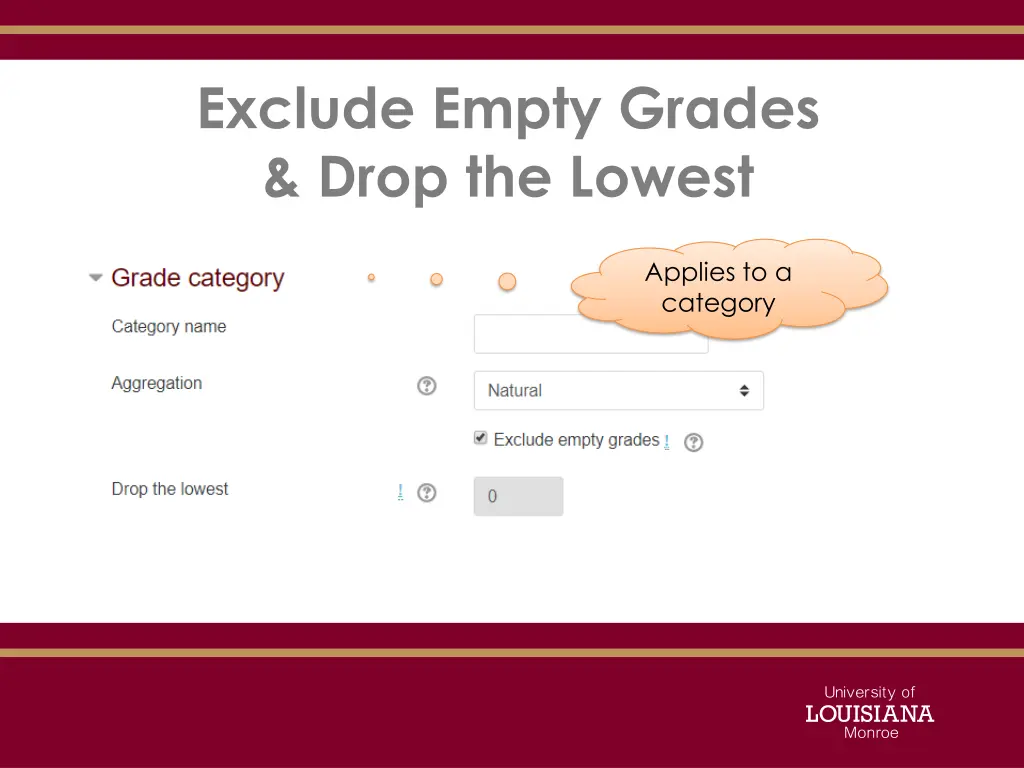 exclude empty grades drop the lowest
