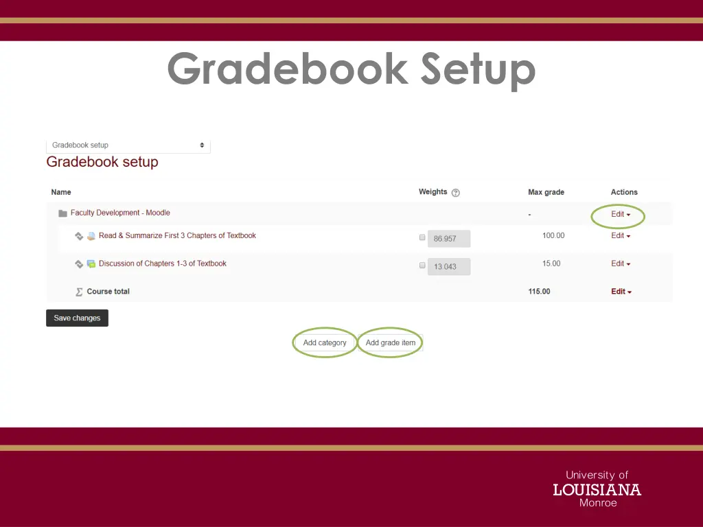 gradebook setup
