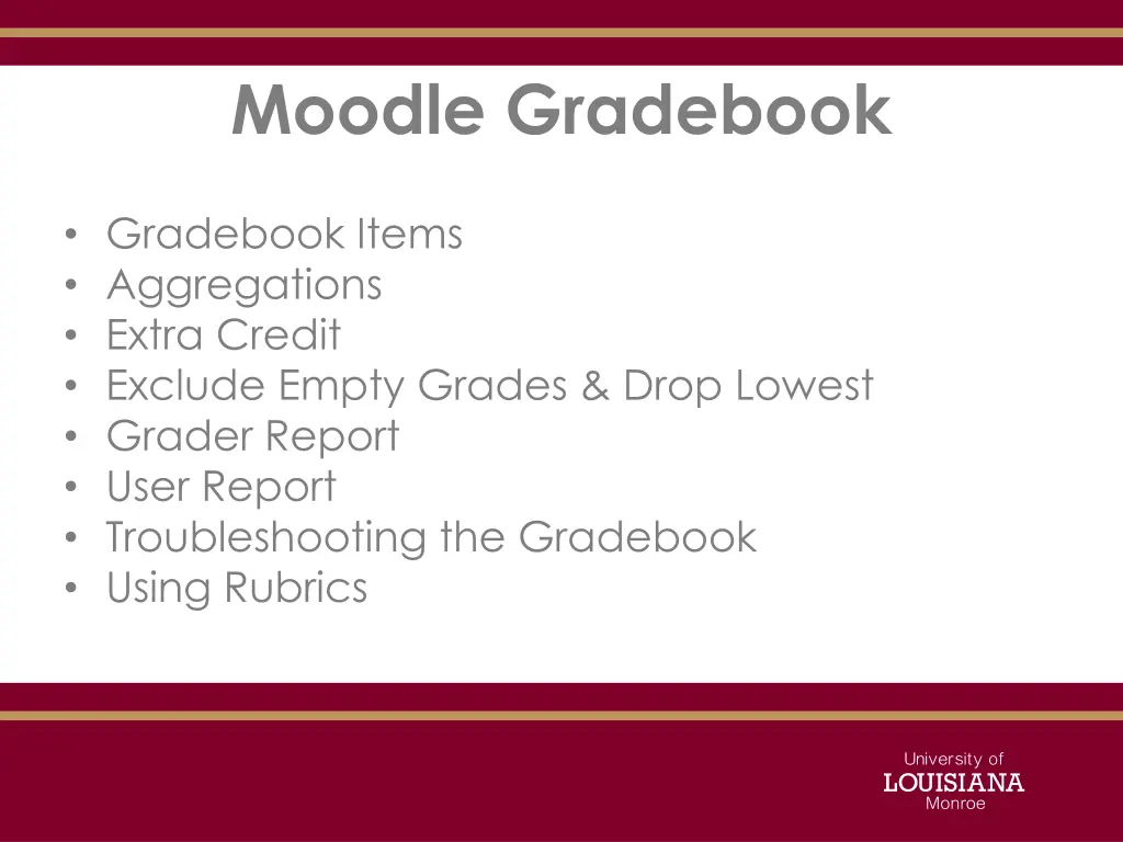 moodle gradebook 1