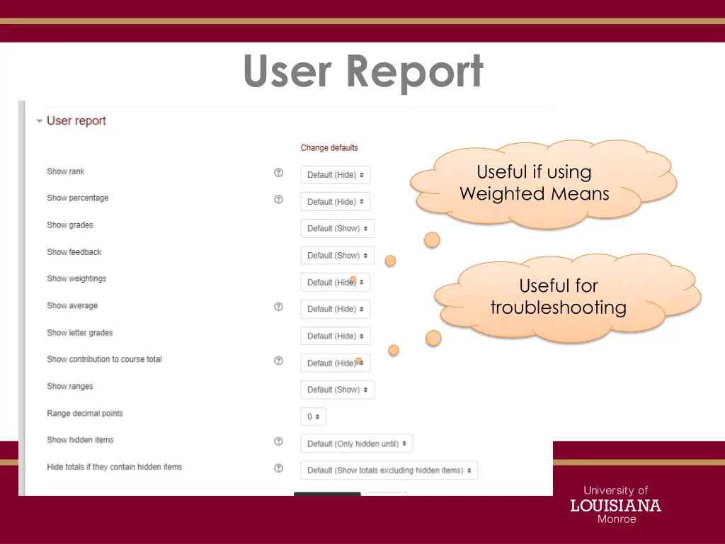user report