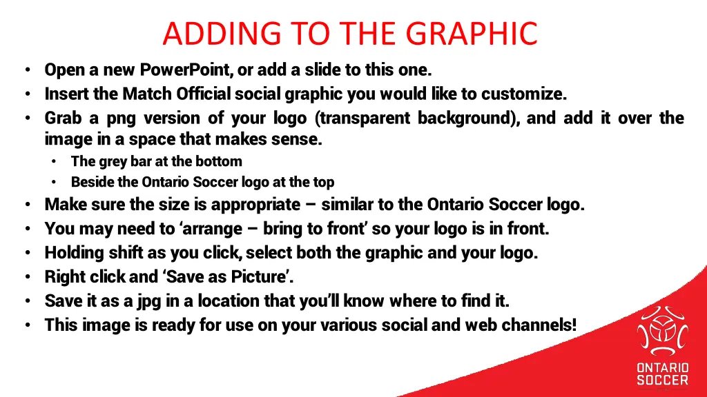 adding to the graphic open a new powerpoint