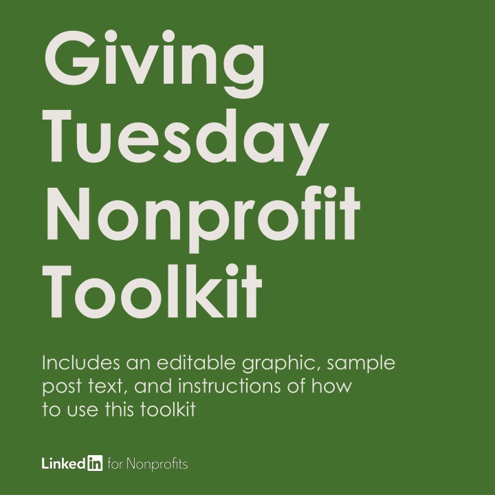 giving tuesday nonprofit toolkit