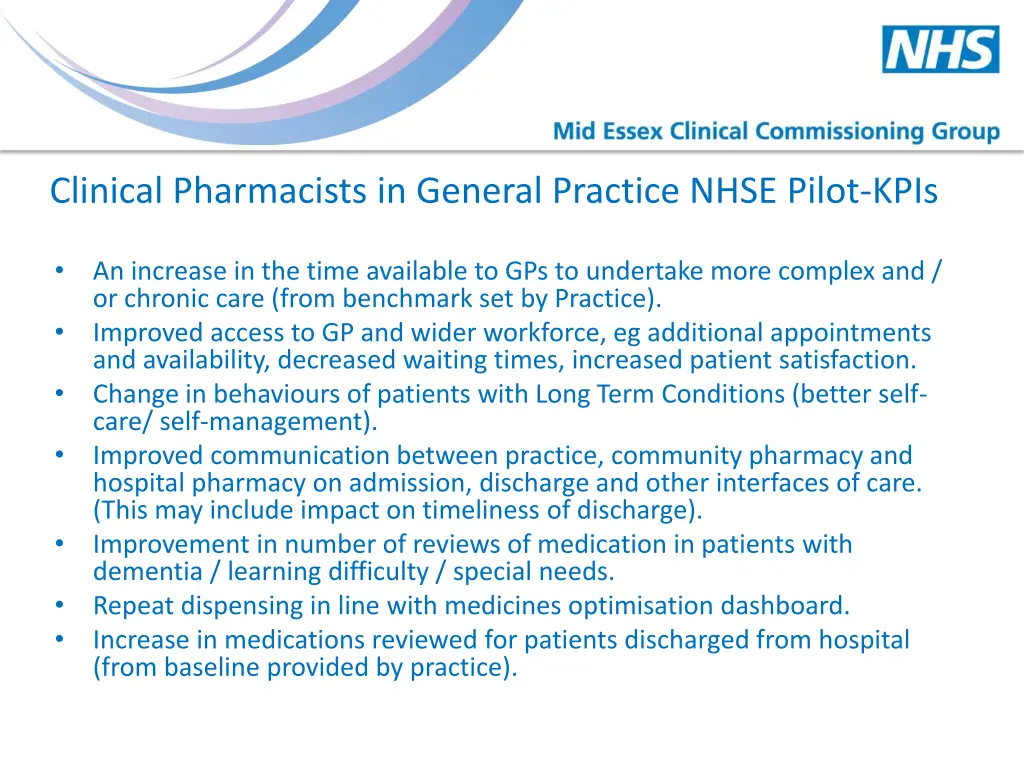 clinical pharmacists in general practice nhse