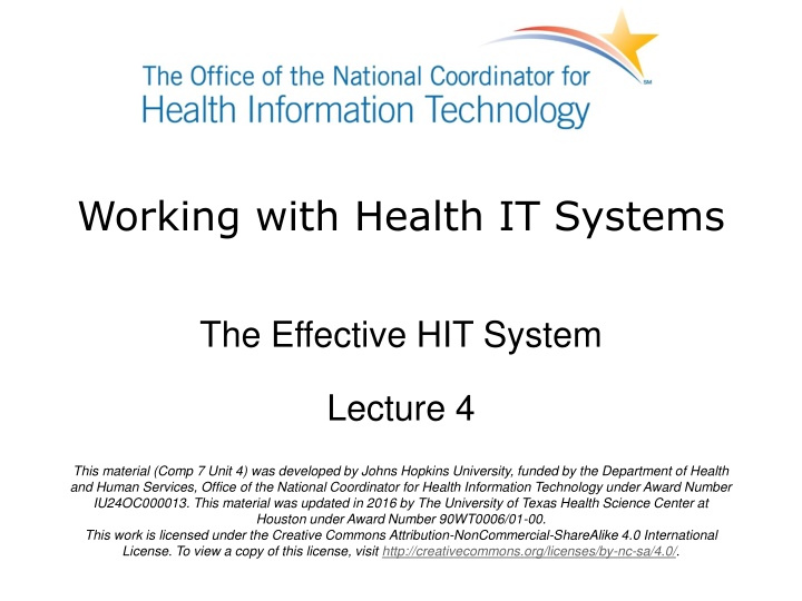 working with health it systems