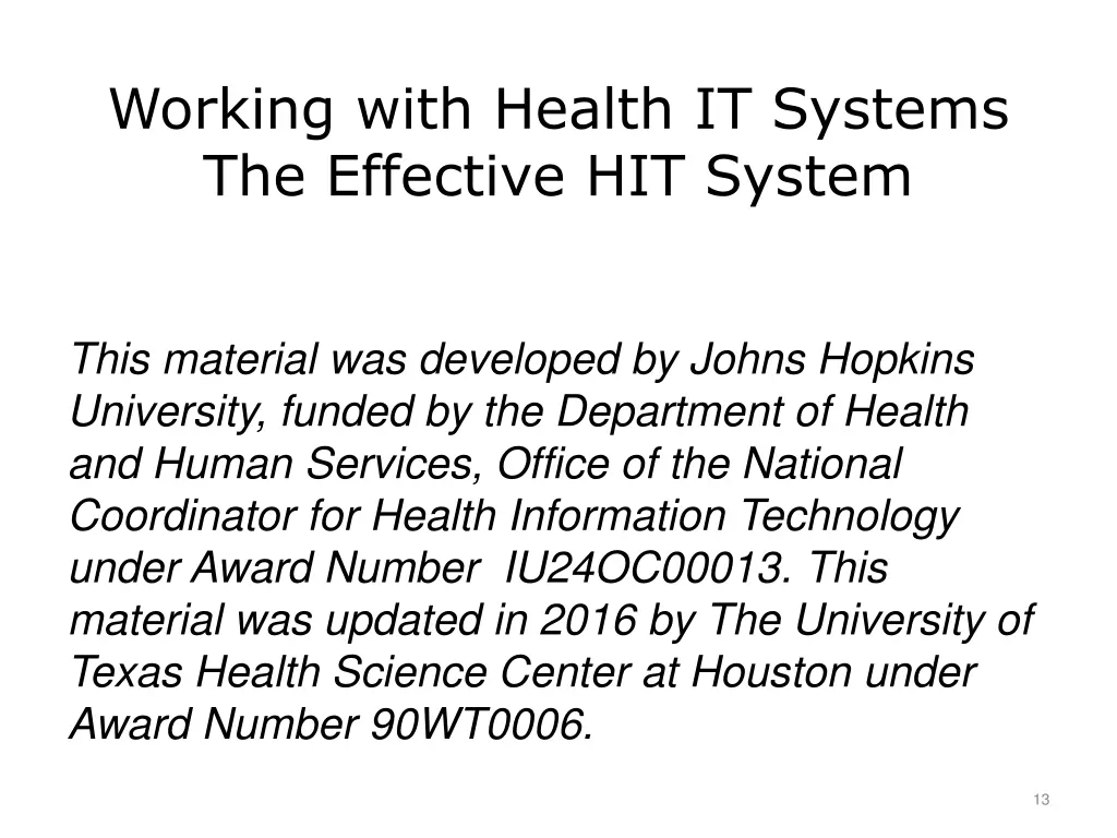 working with health it systems the effective