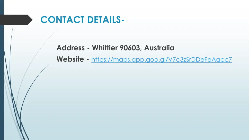 contact details