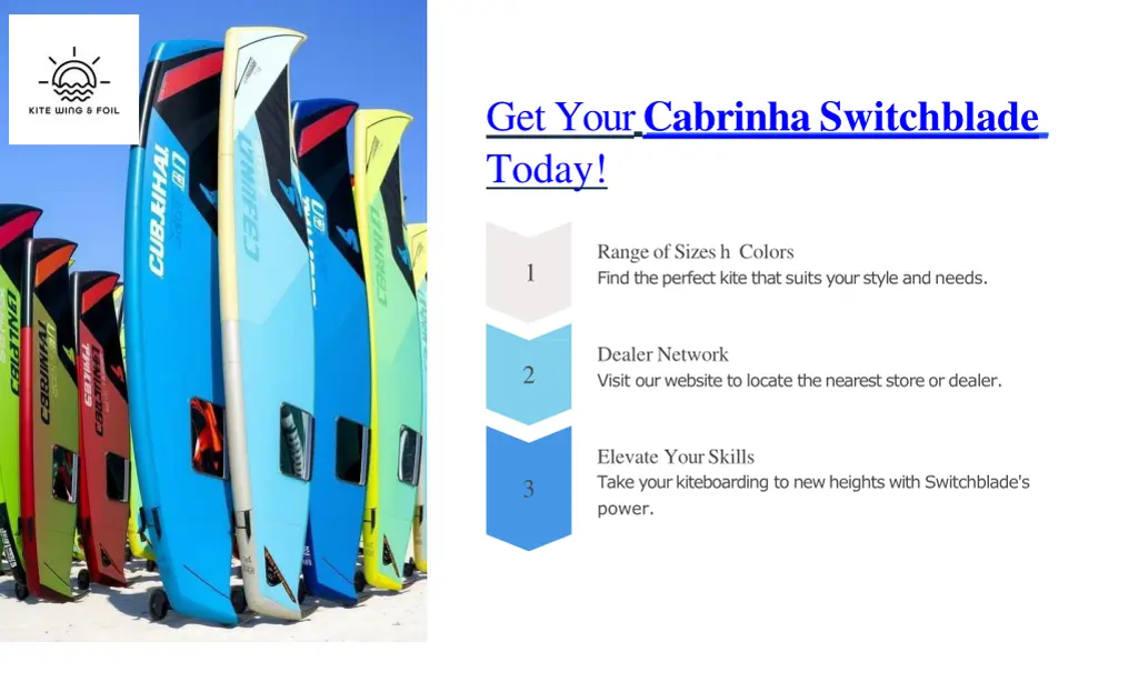 get your cabrinha switchblade today