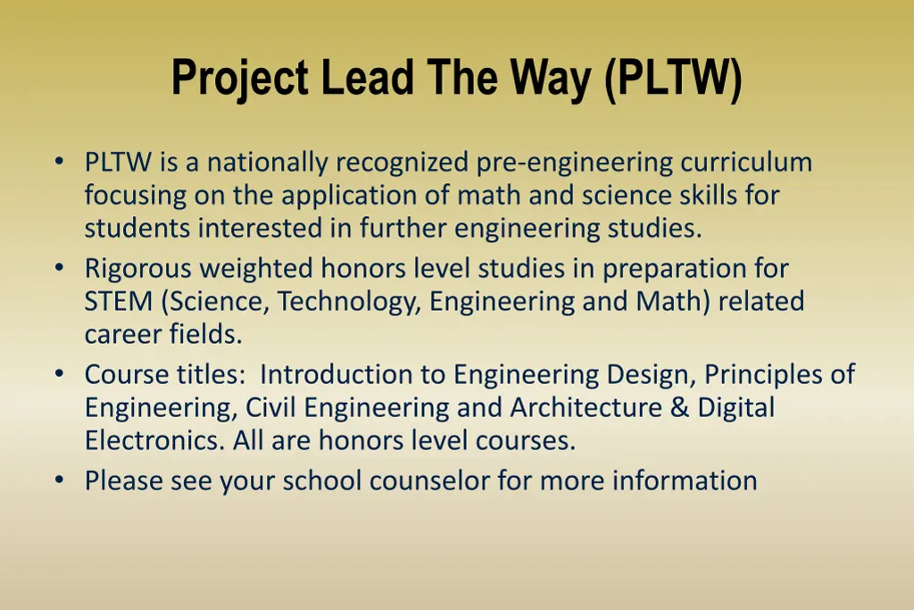 project lead the way pltw