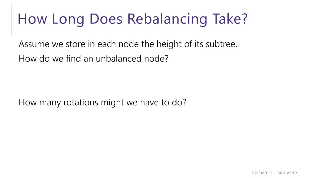 how long does rebalancing take