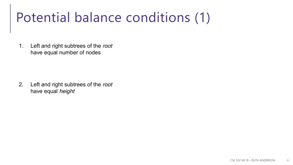 potential balance conditions 1
