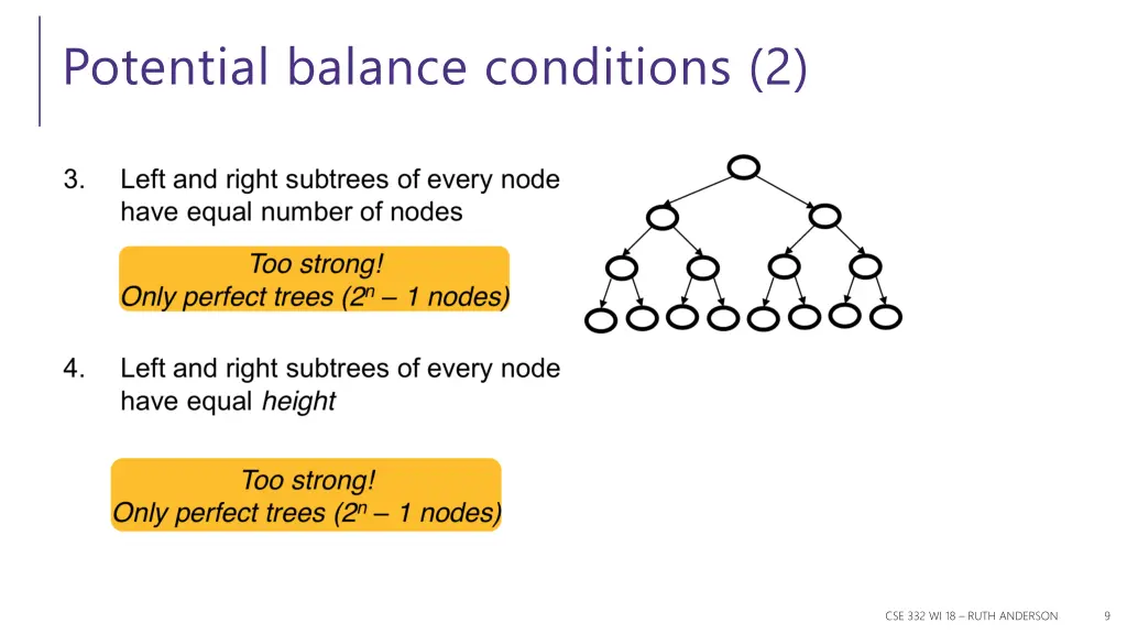 potential balance conditions 2 1