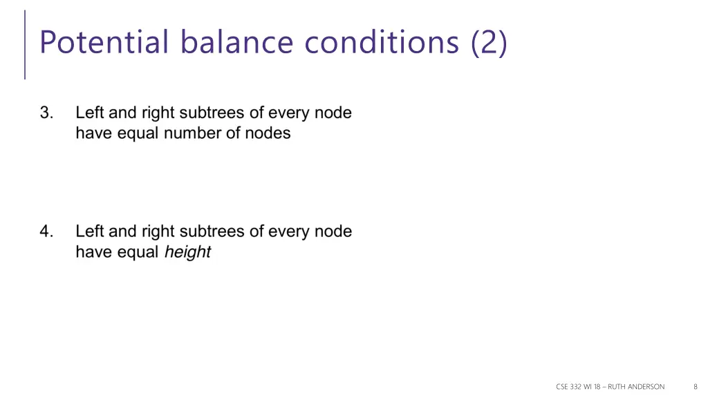 potential balance conditions 2