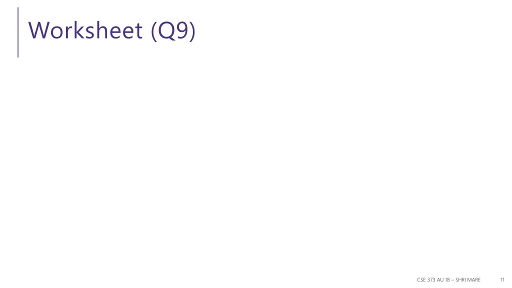 worksheet q9