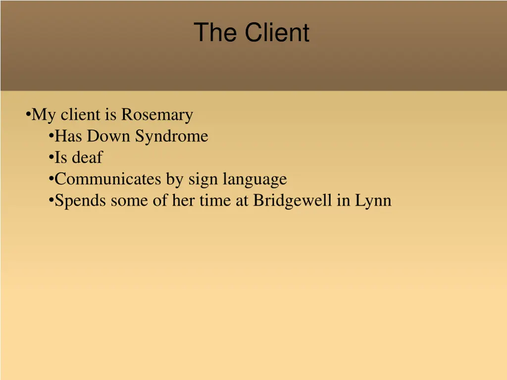 the client