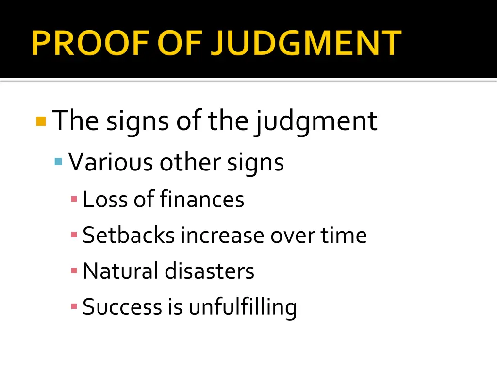 the signs of the judgment various other signs 1