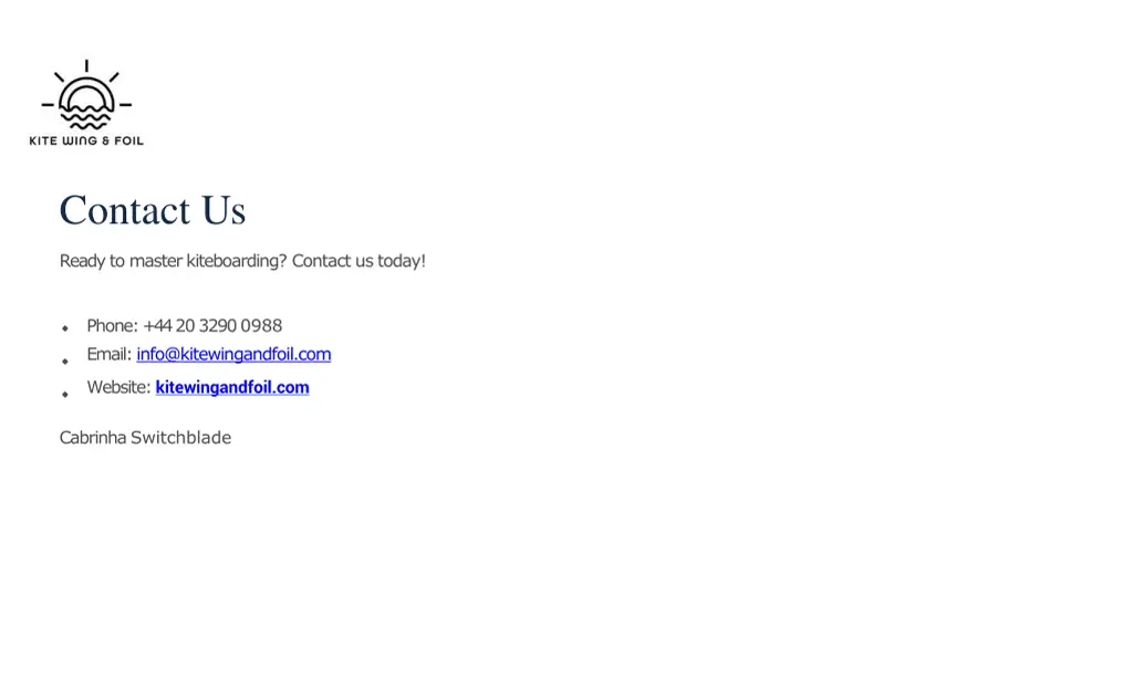 contact us