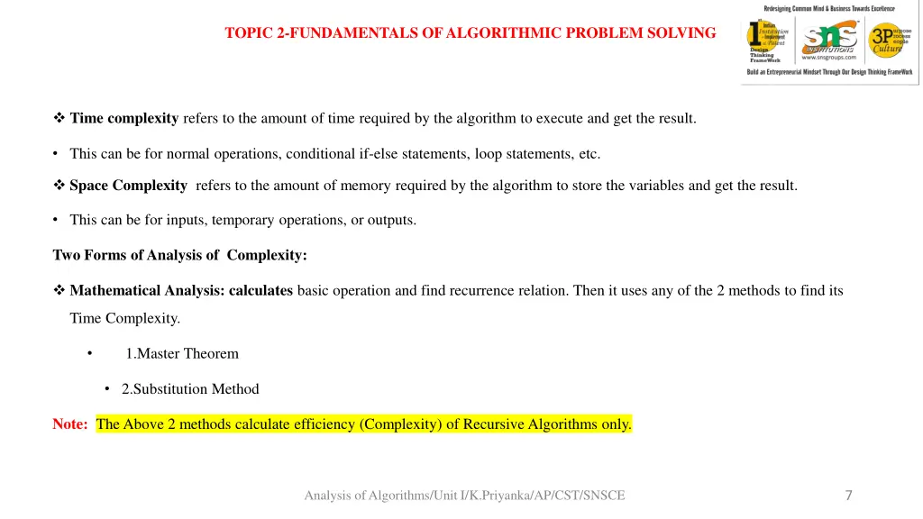 topic 2 fundamentals of algorithmic problem 2