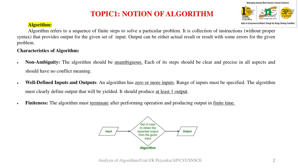 topic1 notion of algorithm