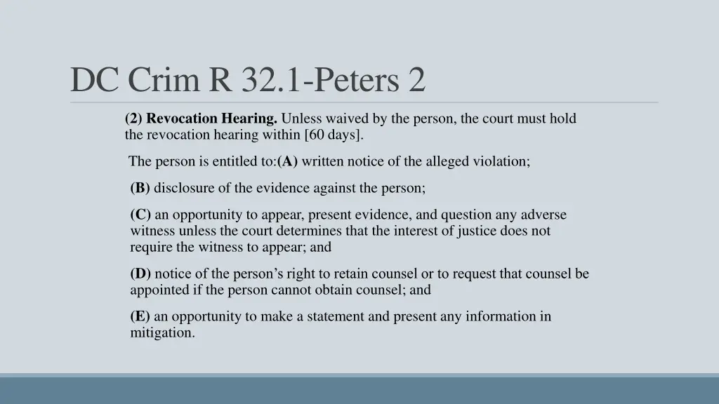 dc crim r 32 1 peters 2