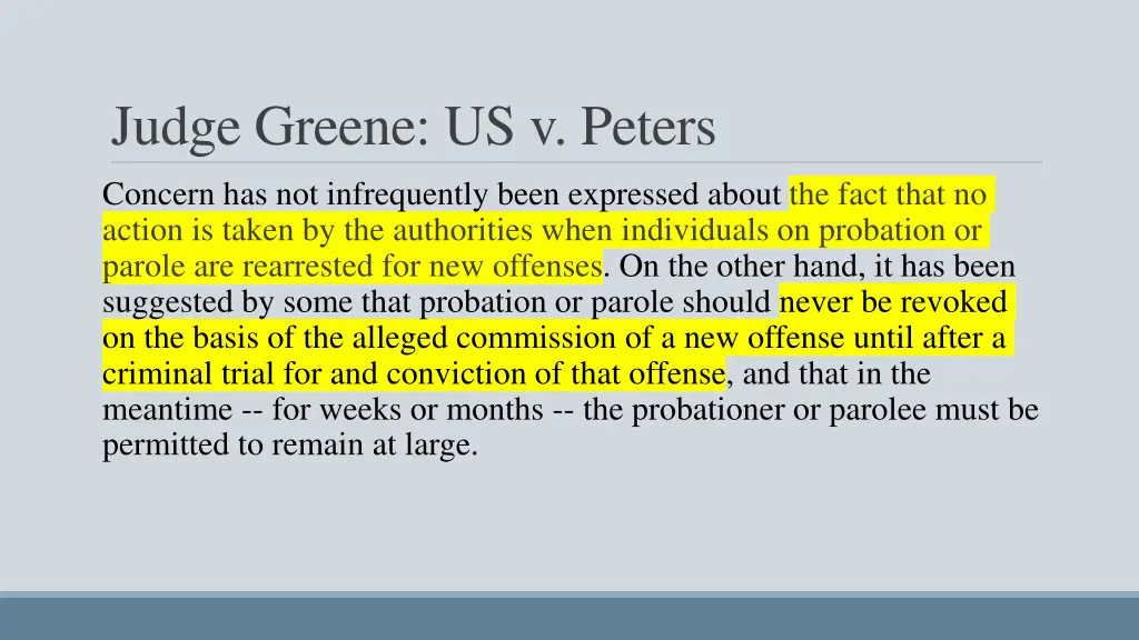 judge greene us v peters