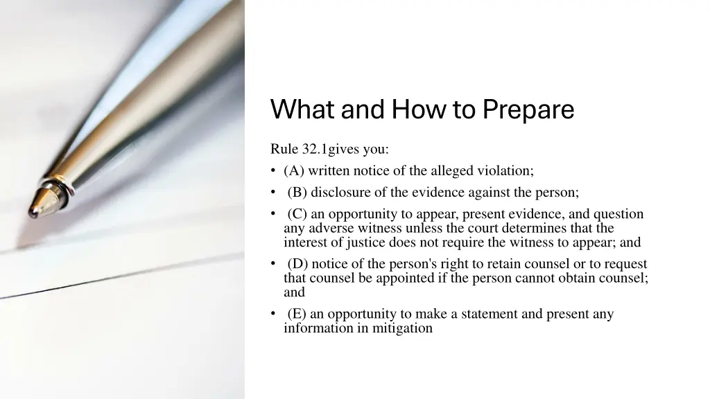 what and how to prepare 1