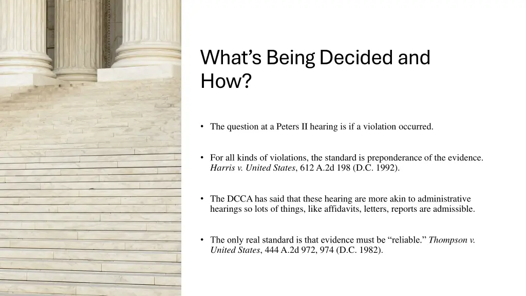 what s being decided and how