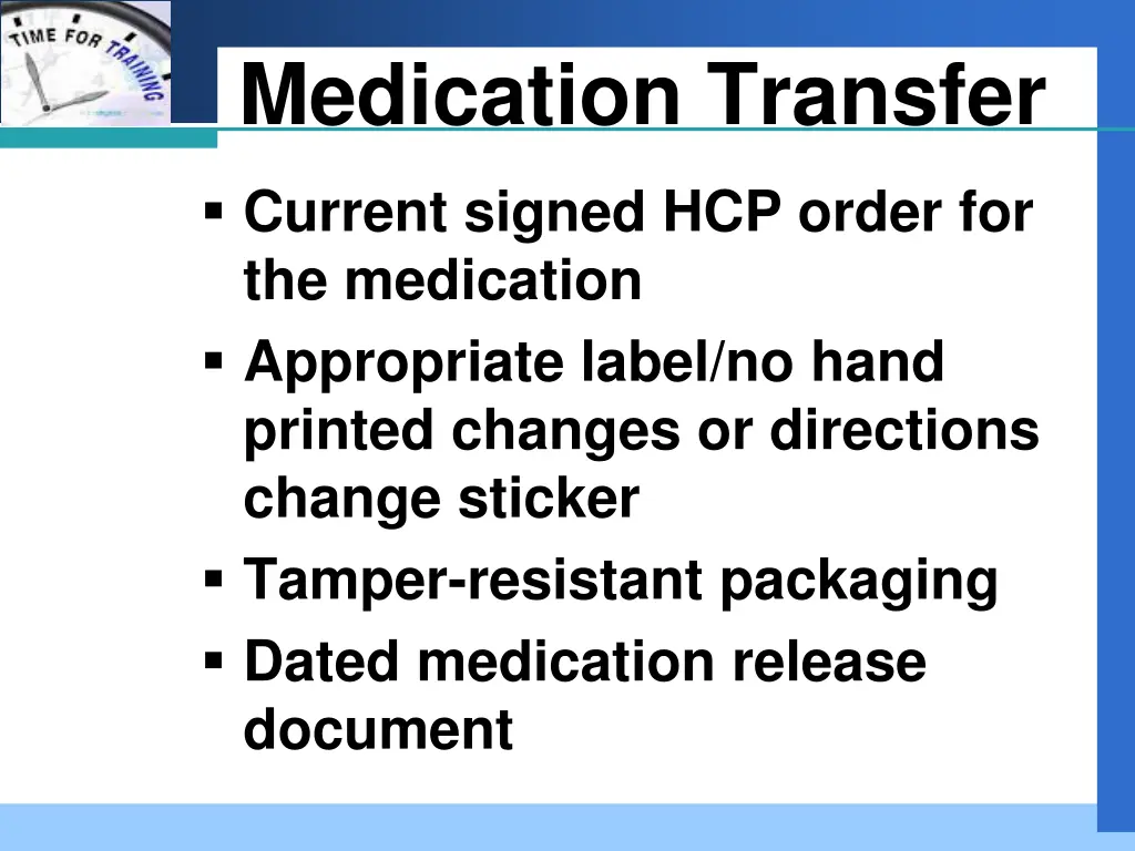 company logo medication transfer
