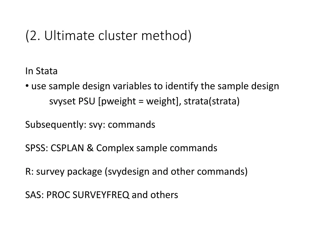 2 ultimate cluster method 3
