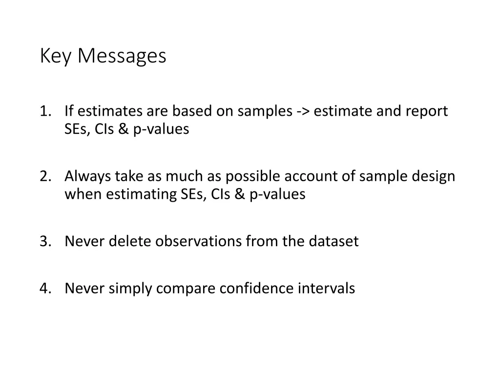 key messages