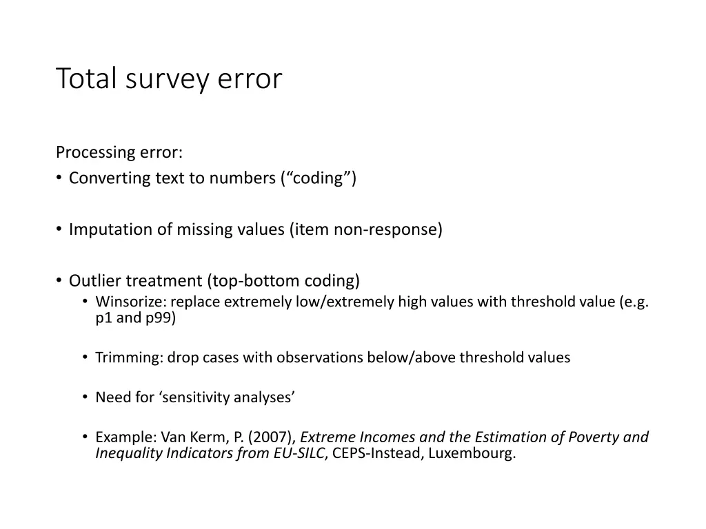 total survey error 2
