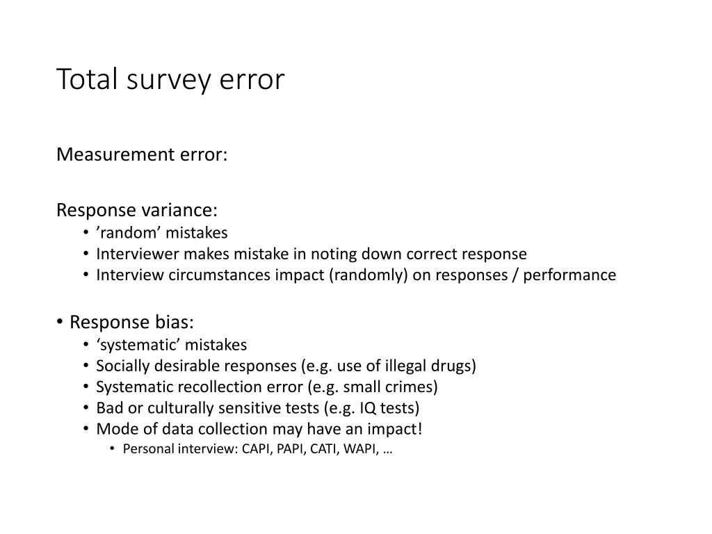 total survey error